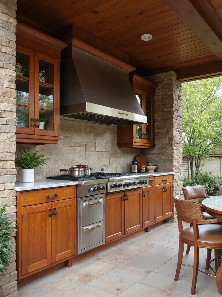 expertly crafted custom outdoor cabinetry