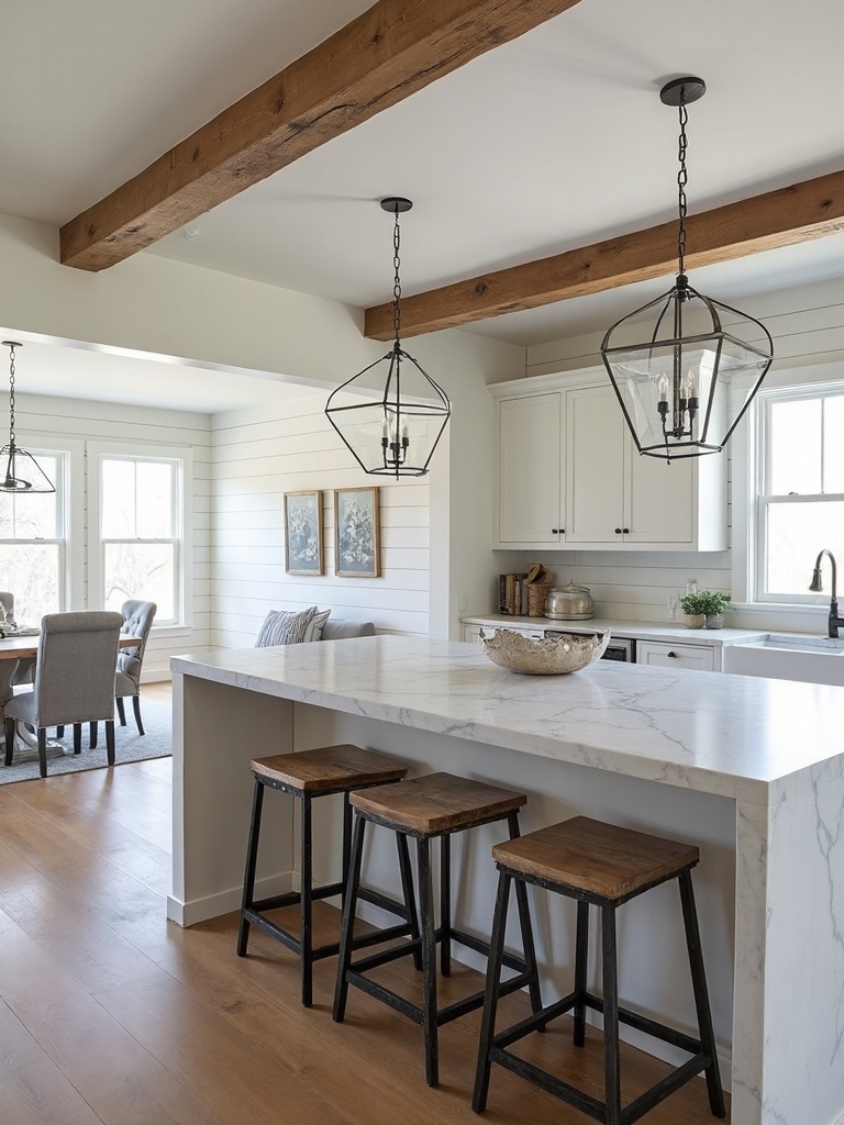 farmhouse inspired vintage bar stools and seating