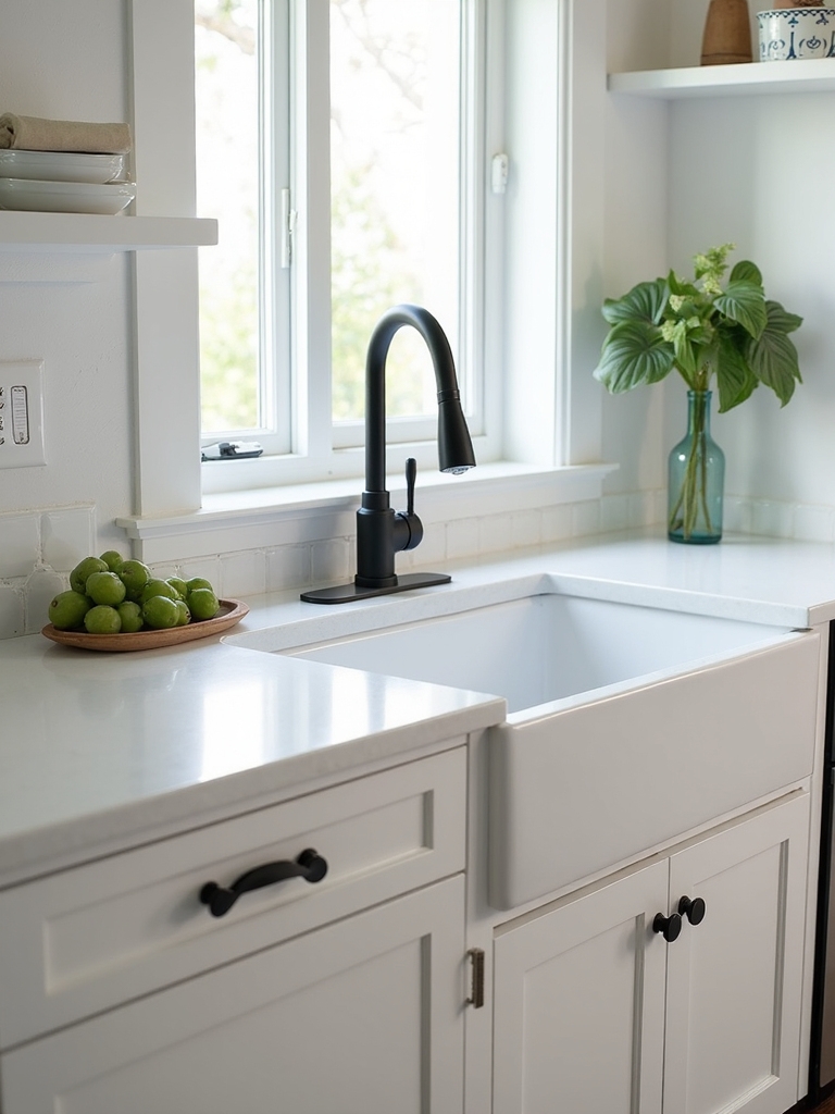 farmhouse sinks with modern hardware
