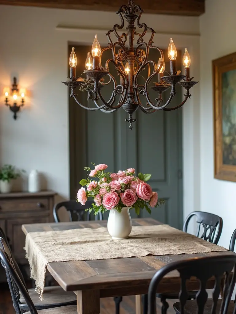 floral farmhouse vintage inspired character rich lighting