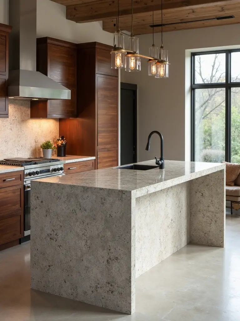 harmonious contrast of materials