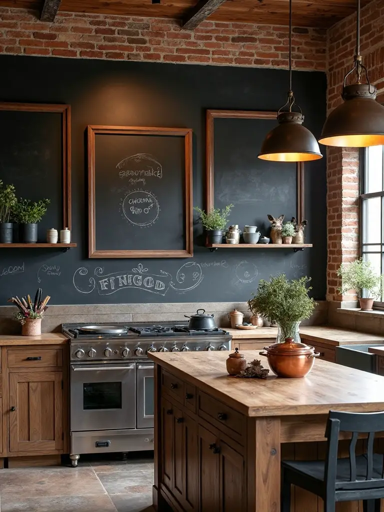 interactive chalkboard kitchen surface