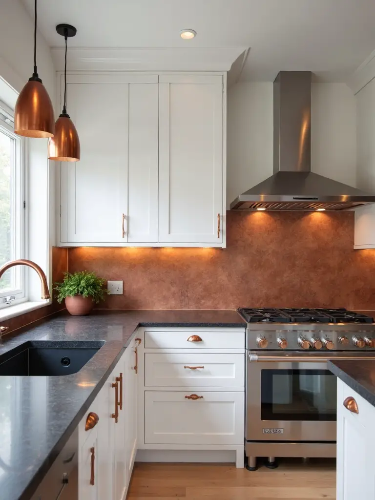 layered warm metallic color scheme