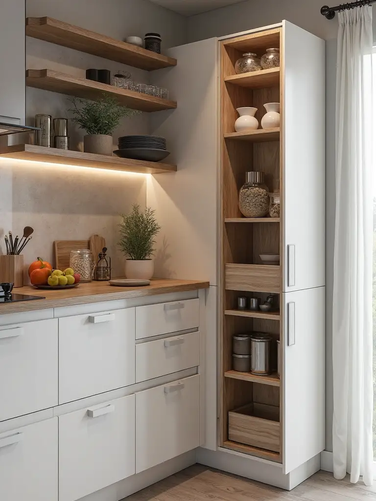 maximize compact kitchen storage potential
