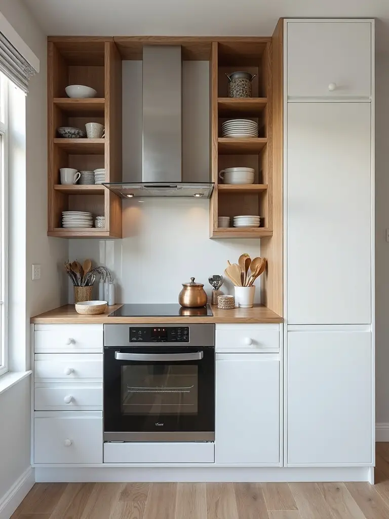 maximized vertical kitchen storage potential