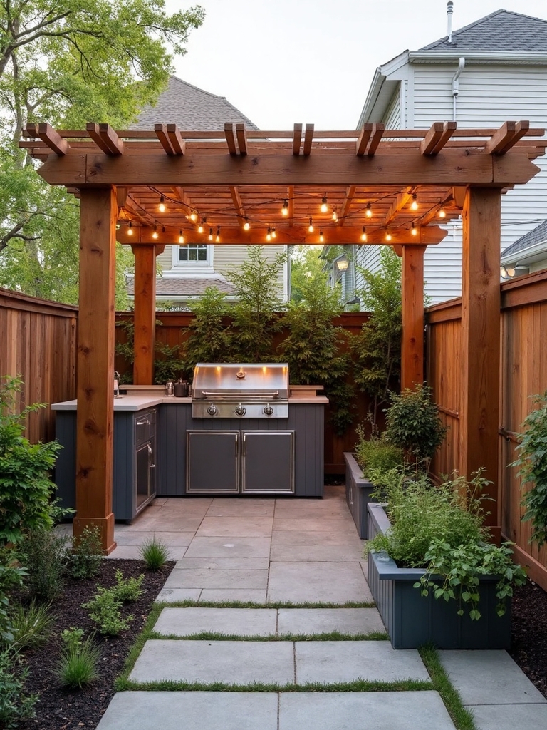 minimalist outdoor cooking sanctuary