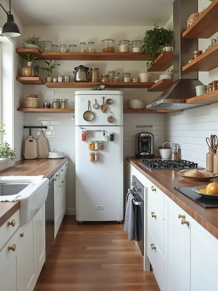 mobile storage expands kitchen