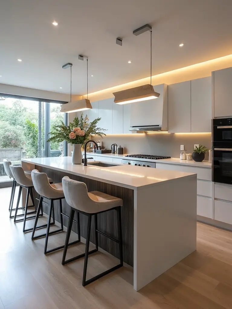multifunctional split level kitchen island