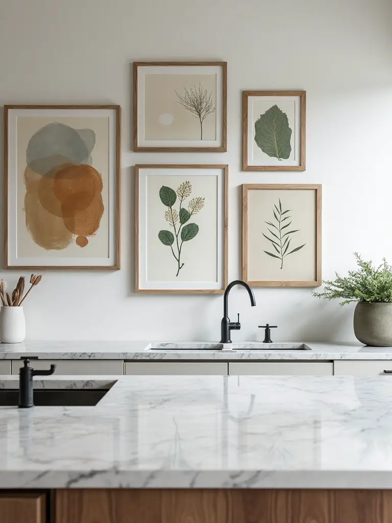 personalized kitchen artwork gallery wall