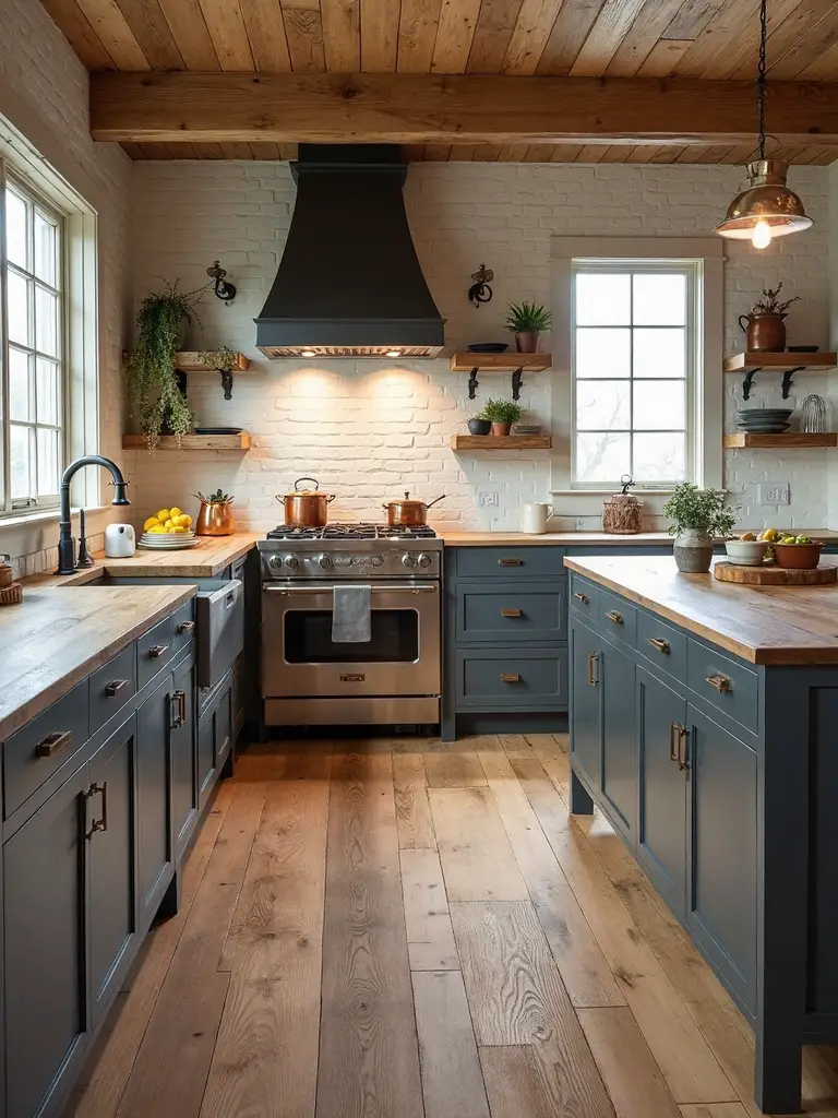 reclaimed wide plank hardwood floors captivate farmhouse charm