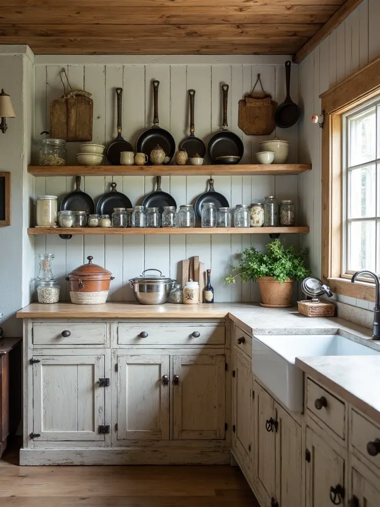 repurposed antique furniture for farmhouse storage