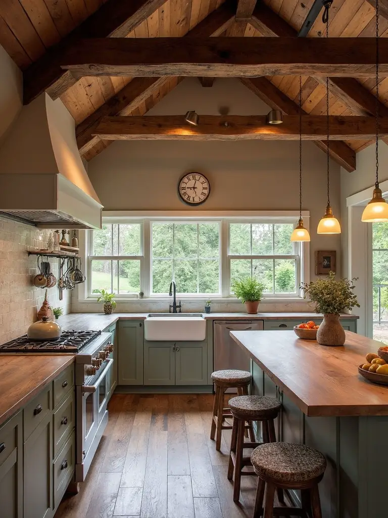 rustic cottage charm exposed beams