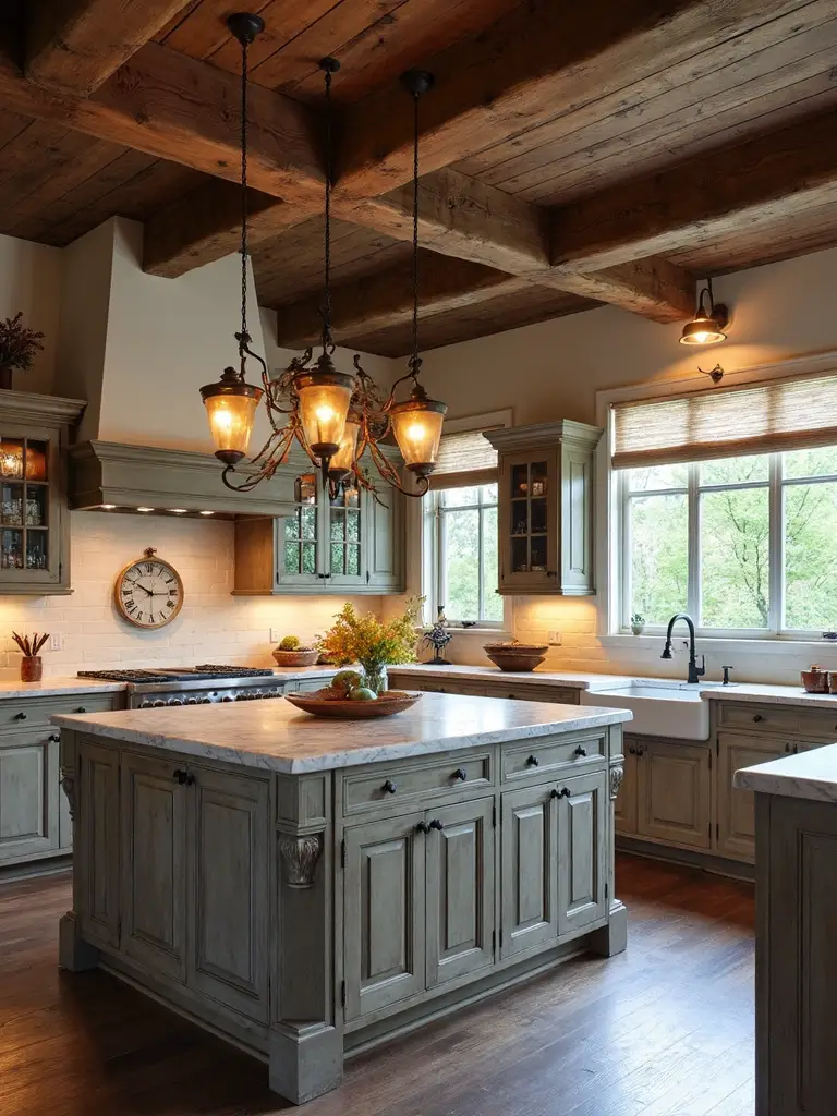rustic cozy welcoming farmhouse kitchen