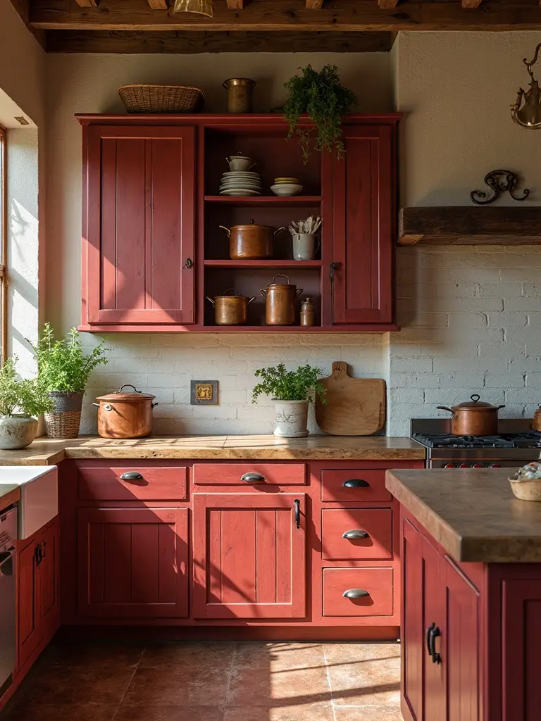 rustic dramatic farmhouse inspired kitchen accent