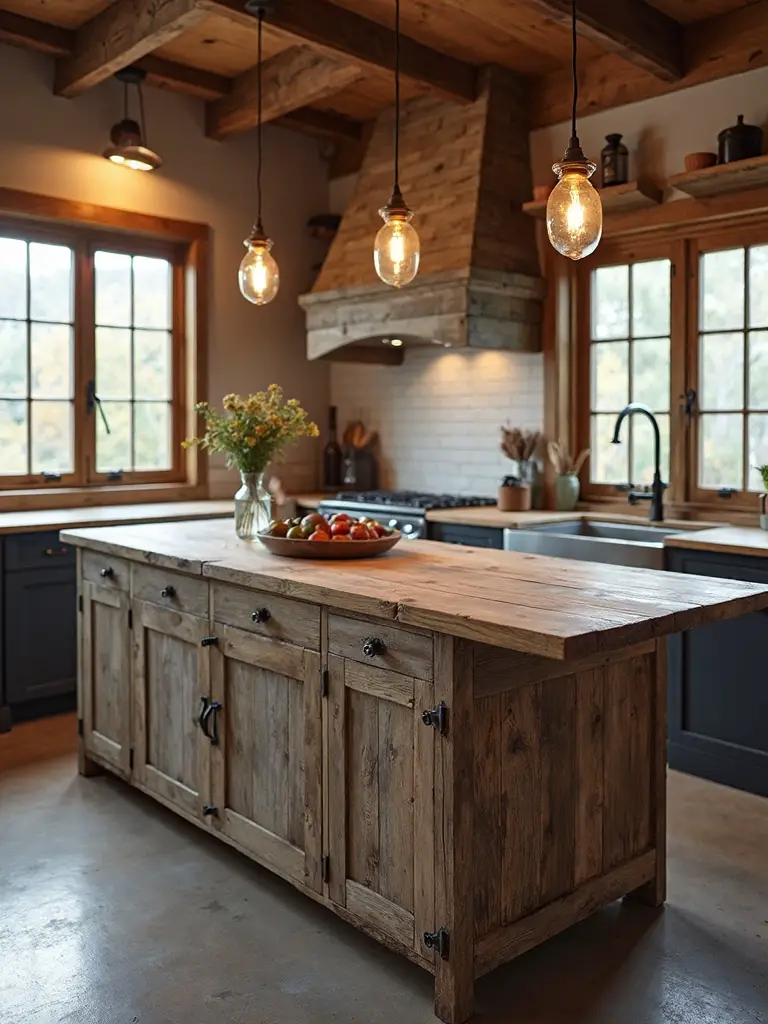 rustic farmhouse inspired reclaimed illuminating
