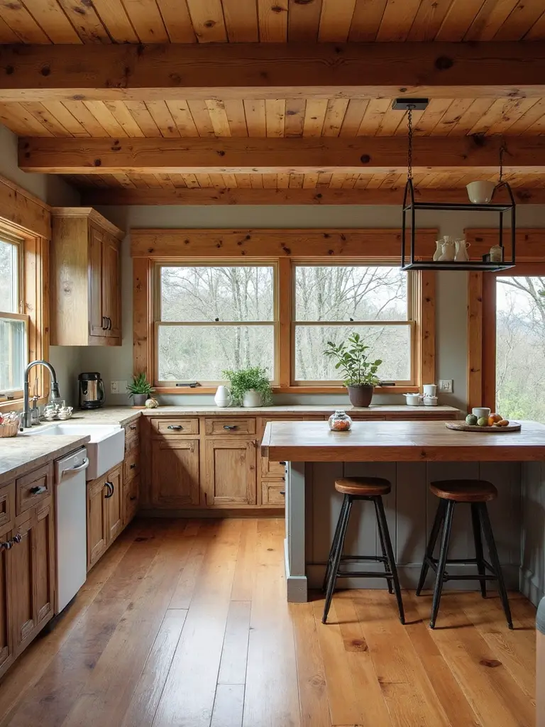 rustic farmhouse wood elements highlight
