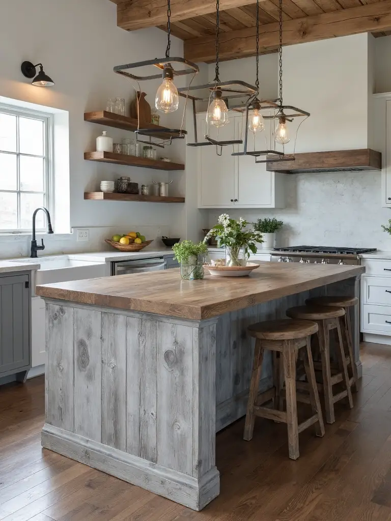 rustic meets modern kitchen design
