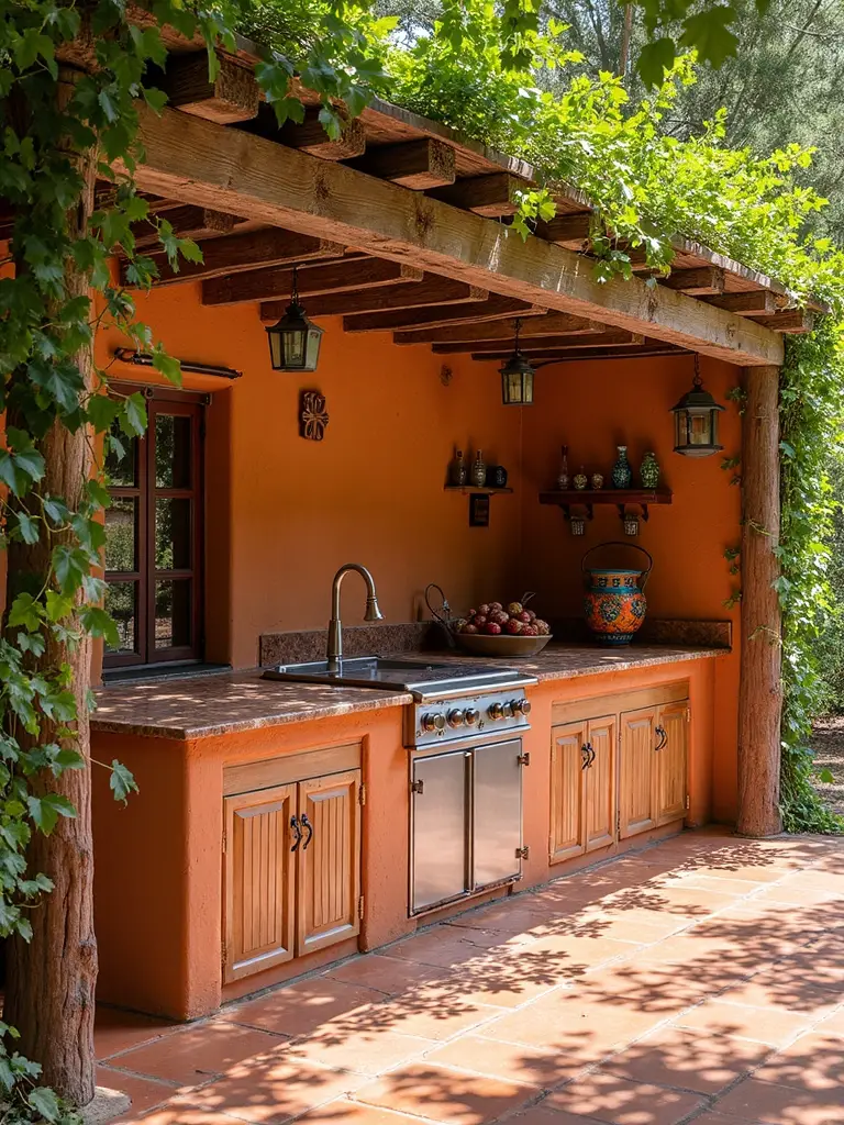 rustic wooden shade structures