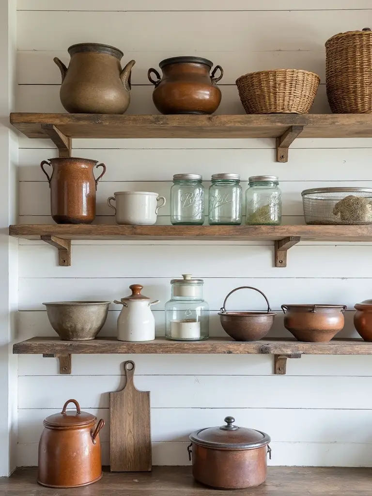 showcase personal collections with open shelves