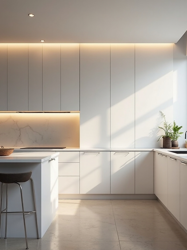 streamlined handleless sleek contemporary