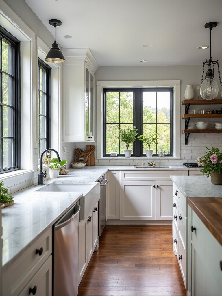 striking structural black window statement