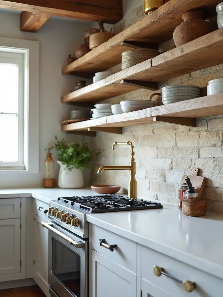 traditional rustic modern backsplash