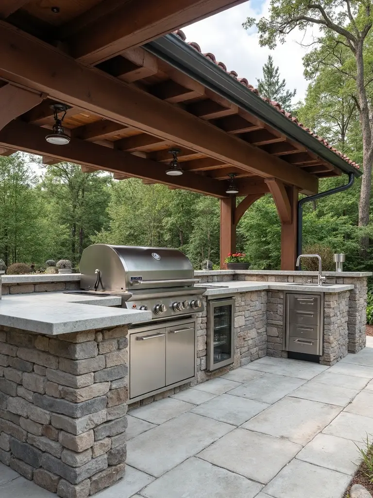 versatile outdoor social kitchen hub