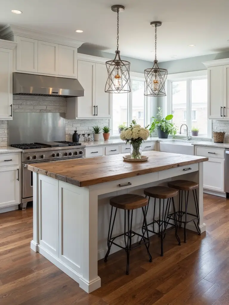 vintage wooden table kitchen island