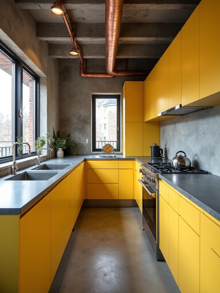 warm balanced industrial inviting