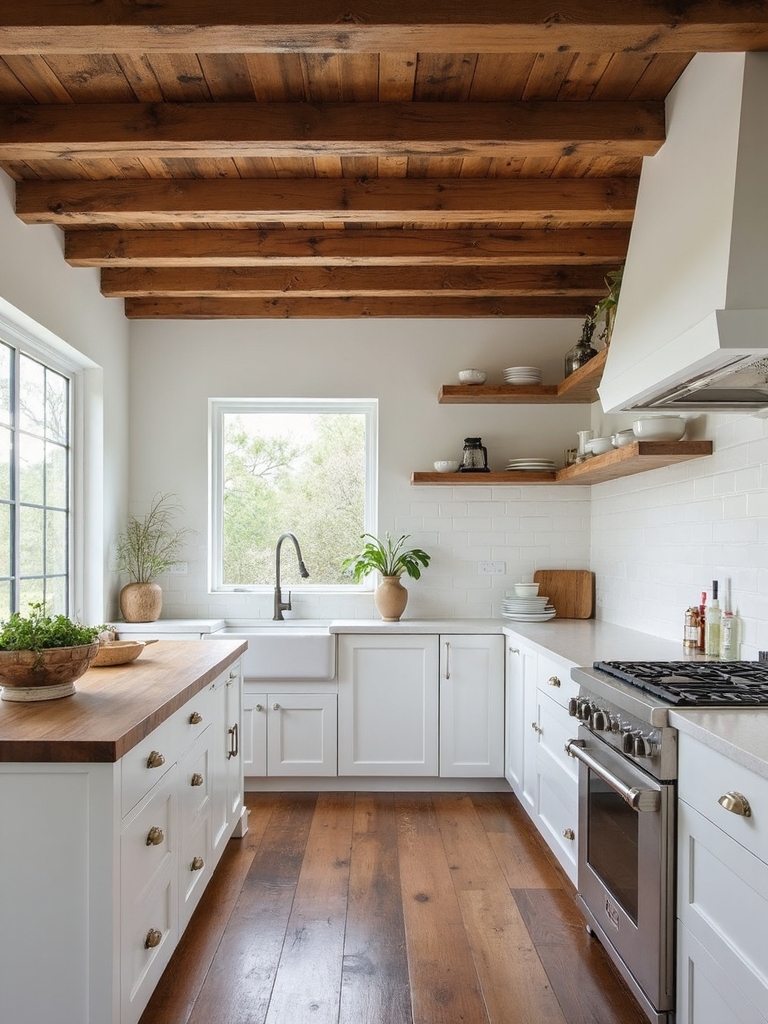warm rustic farmhouse kitchen design