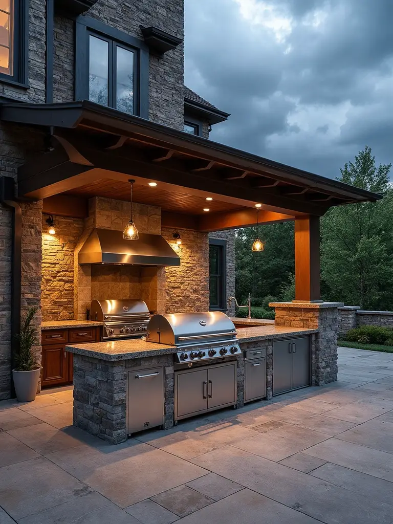 year round outdoor kitchen versatility