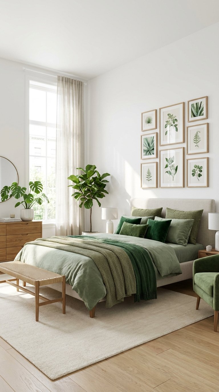 12 Refreshing Green Bedroom Ideas for a Natural Feel