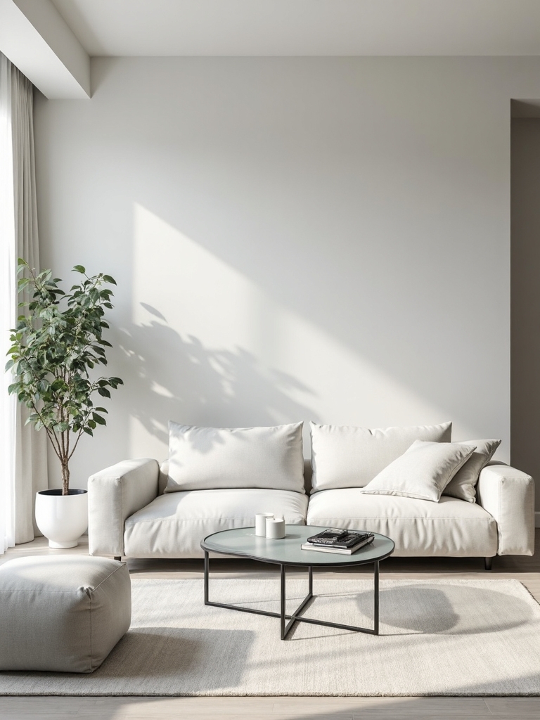 appropriately sized minimalist furniture enhances openness
