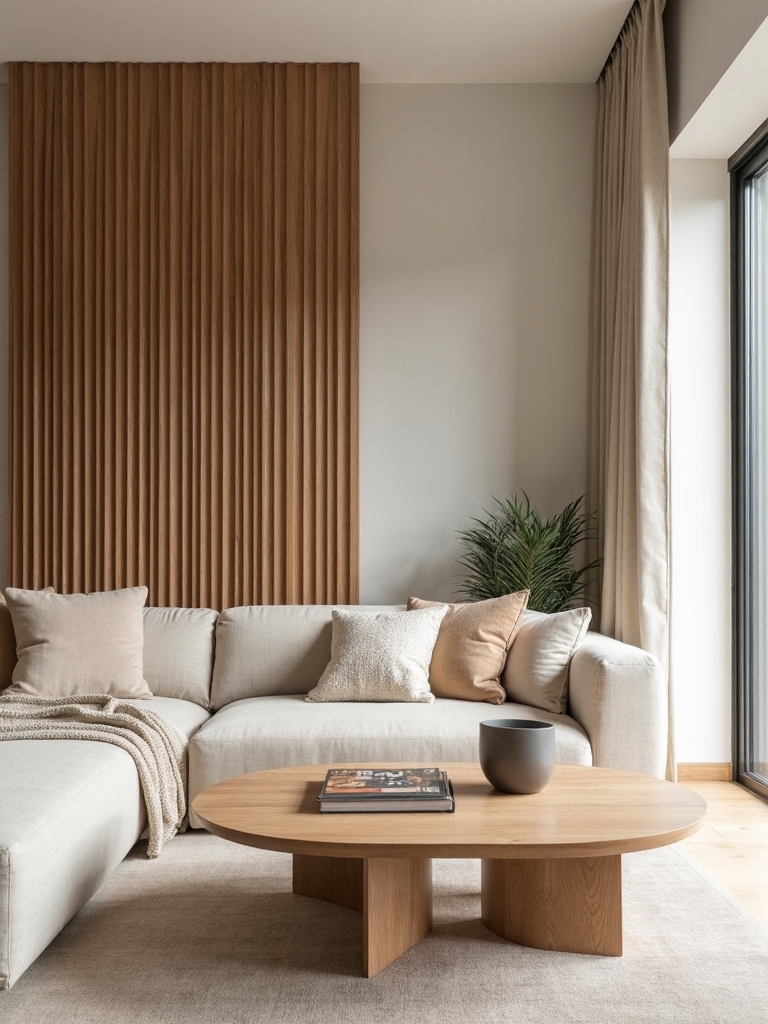architectural accent wall transforms minimalist space