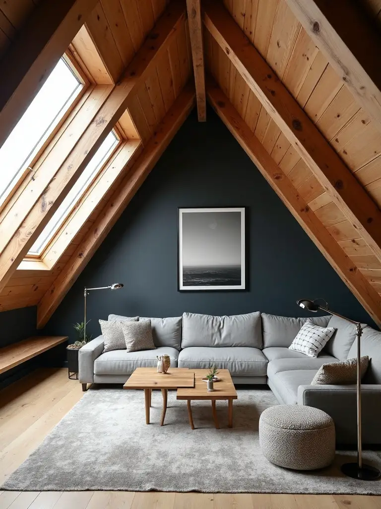architectural focal point with textured walls