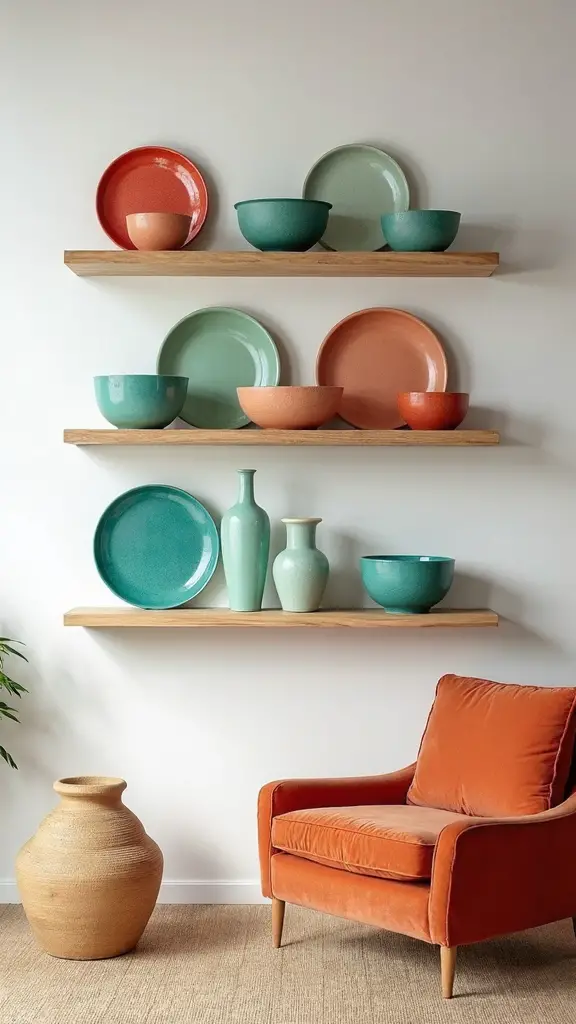 artful ceramic tableware display