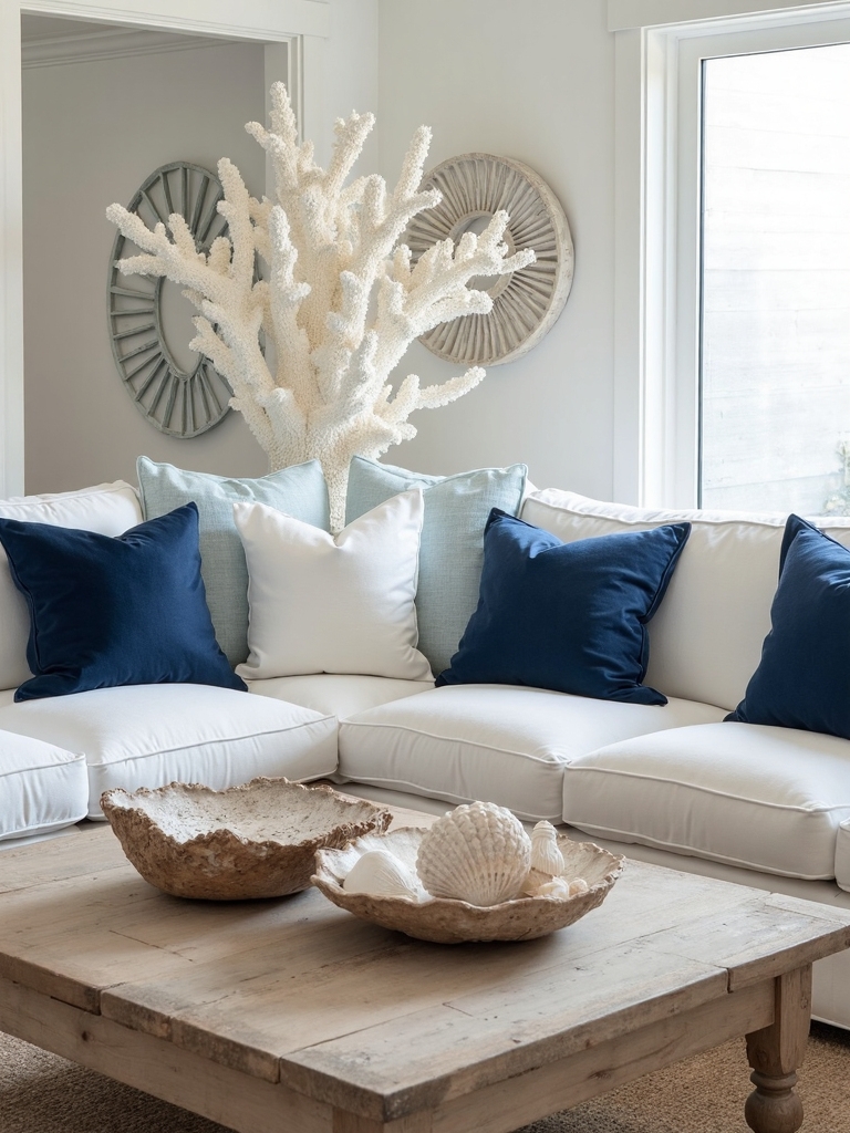 authentic coastal living room ambiance