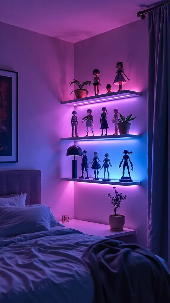 backlit anime character lighting displays