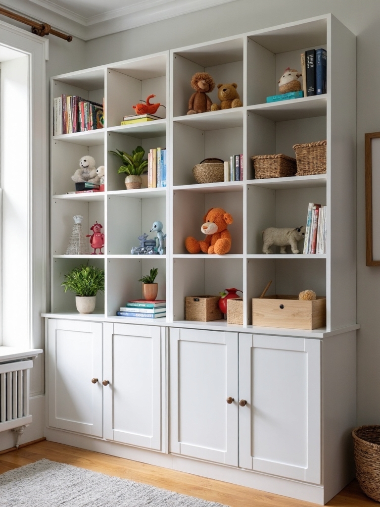 balanced storage aesthetics and organization