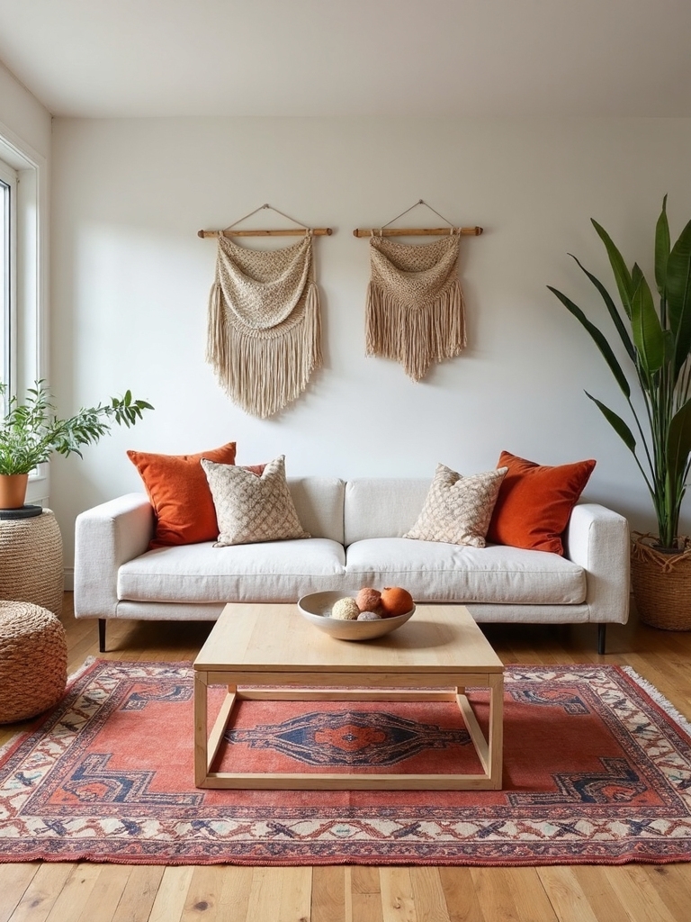bohemian accents elevate modern decor