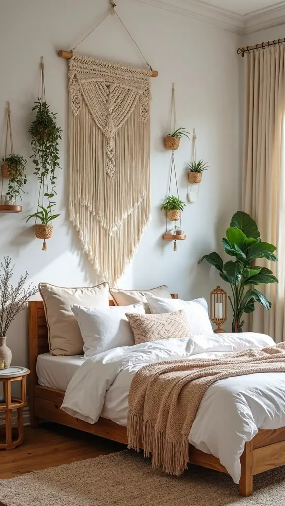 boho bedroom vertical storage solutions