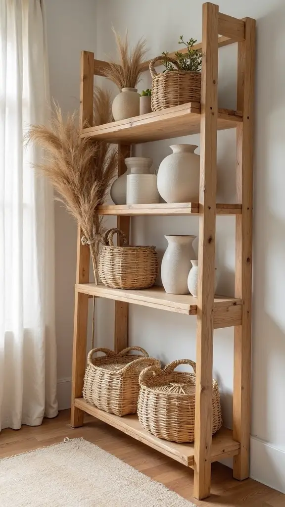 boho layered textured storage baskets