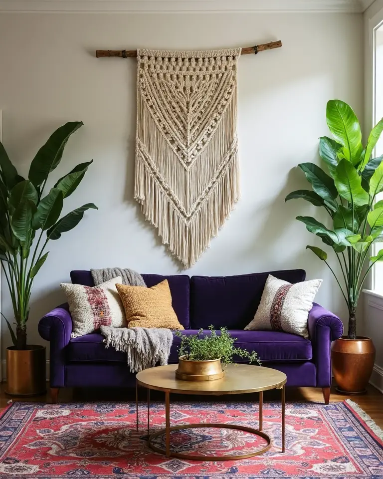 boho modern living room inspiration