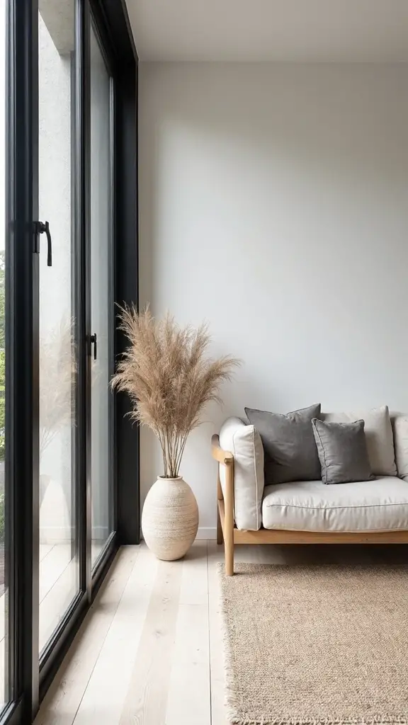 bold contrast anchors minimalist ambiance