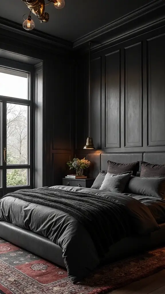 bold dramatic wood paneling