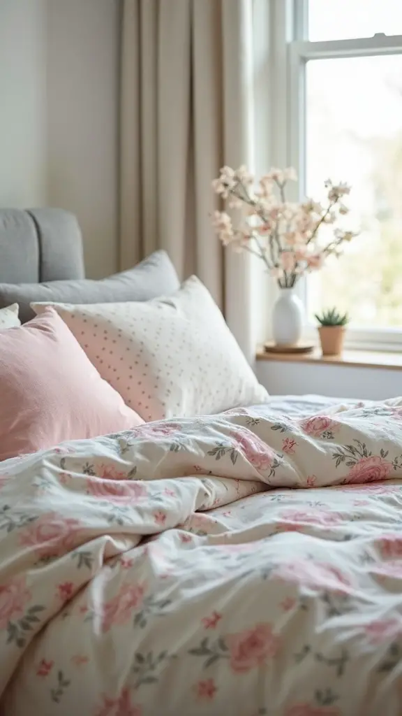 breathable floral duvets for spring