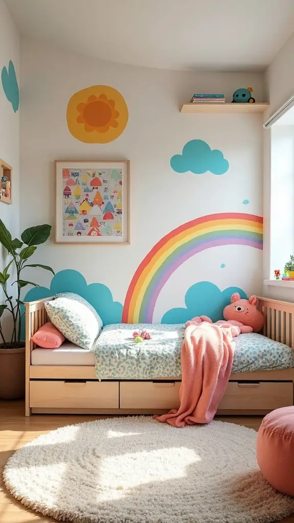 bright lively kids bedroom decor