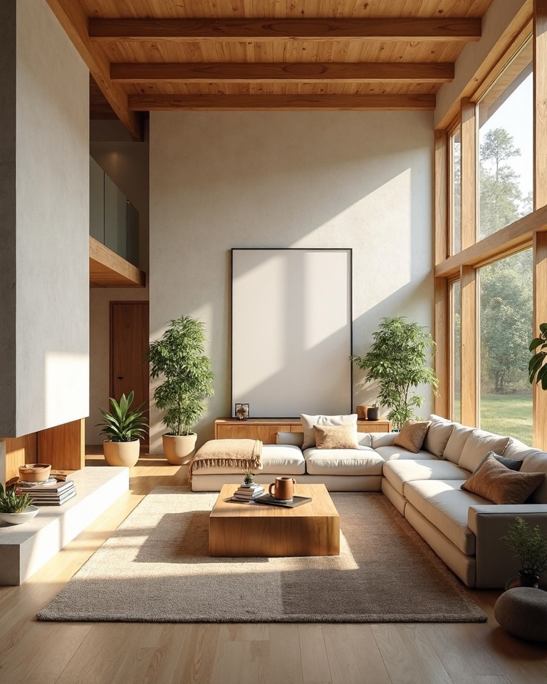 22 Earthy Minimalist Living Room Ideas to Bring Calm Nature Indoors