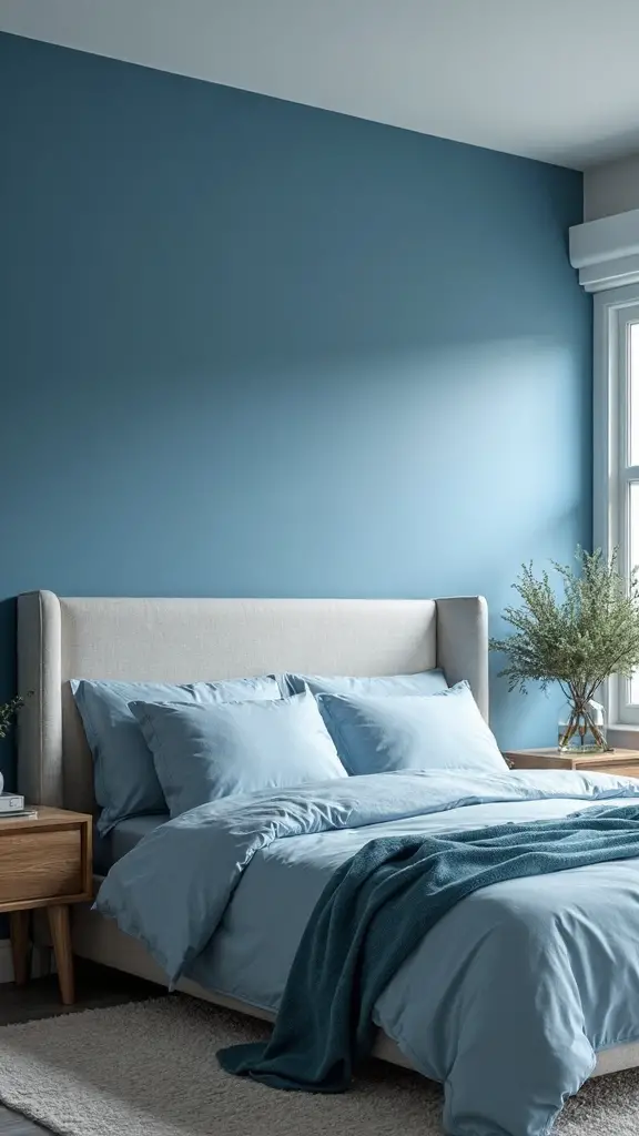 camouflaged headboard enhances bedroom sophistication