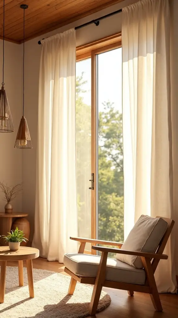 capturing natural light with sheer drapes